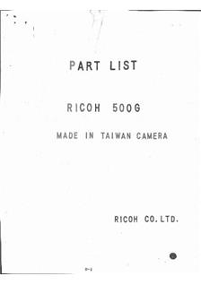 Ricoh 500 G manual. Camera Instructions.